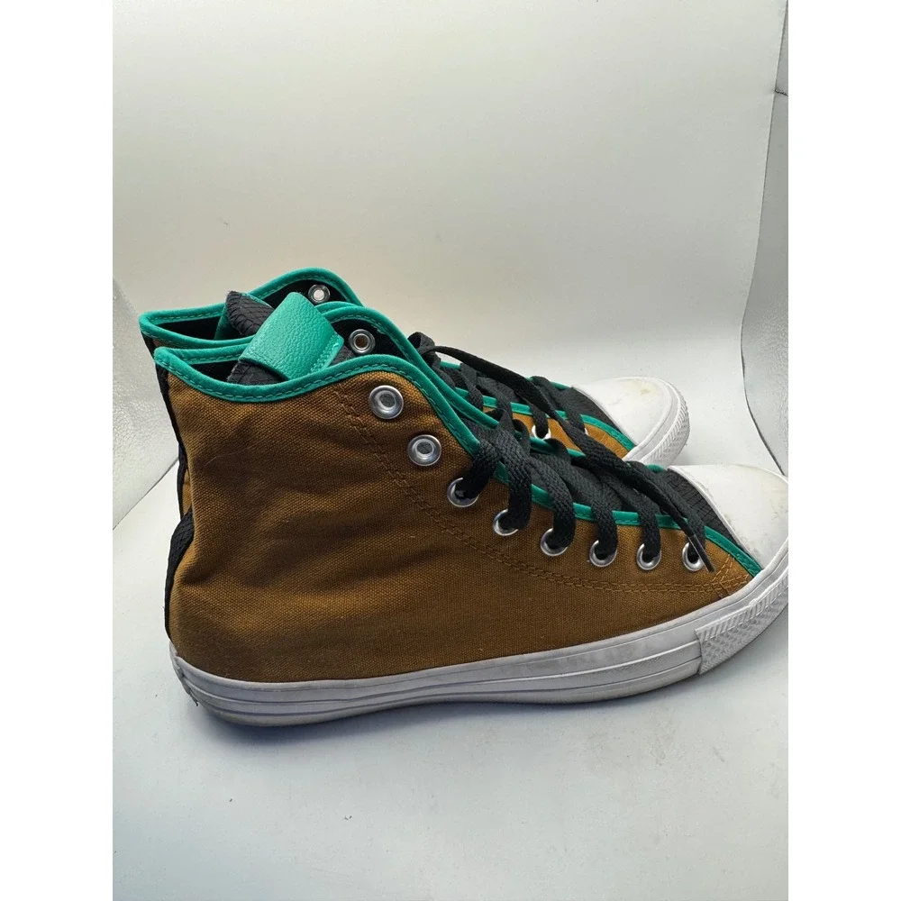 Converse Chuck Taylor All Star High Top Sneakers Mens 8.5 Womens 10.5 Brown Gr - Picture 7 of 9